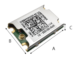 xPico Wi-Fi コネクタ外形